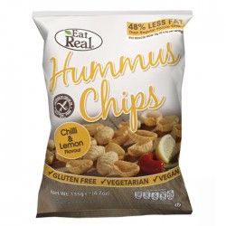Eat Real Hummus Chips - Chilli & Lemon Flavour - 10 x 135g